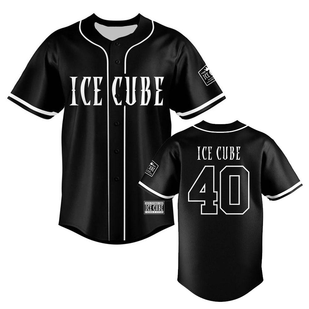 Ice Cube Truth To Power Tour Baseballtrikot Knopfleiste Kurzarm Hip Hop Streetwear Herren Damen Paar Sporthemd Oberteile Männlich M black