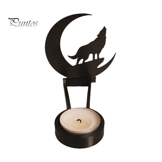 Halloween Candle Holder Metal Tealight Candle Holder with Scary Figure Silhouette Spooky Ghost Tealight Shadow Caster for Indoor Decor