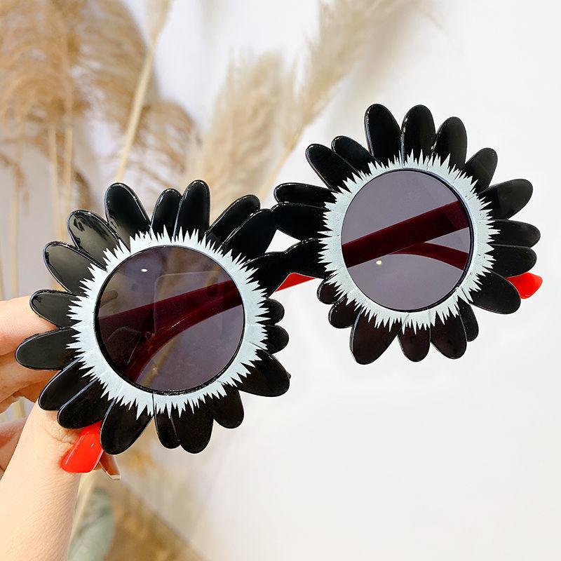 

Kids Stylish Flower Shape Sun Glasses Vintage Children Oversized Round Frame Sun Glasses Boys Girls Daisy Flora UV400 Safety Glasses 0-8 Years Old