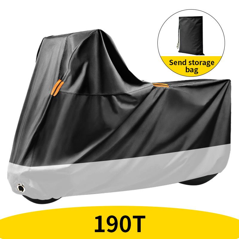 

Чехол для мотоцикла Водонепроницаемый Уличный Снегозащитный Дождезащитный Солнцезащитный Пылезащитный Противоугонный Прочный Износостойкий с Сумкой 190T S чёрный/серебряный