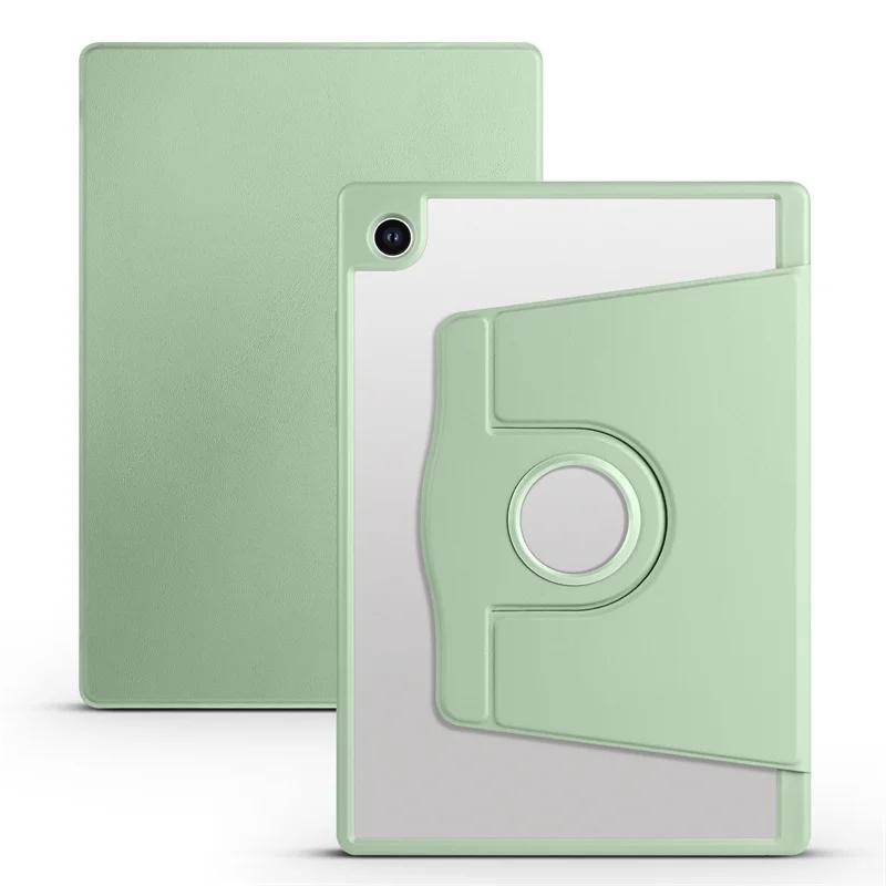 Für Samsung Galaxy Tab A9 Plus Hülle, 360 Grad drehbar, transparente harte PC-Rückseite, Tablet für Samsung Tab A9 Plus Hülle mit Stifthalter