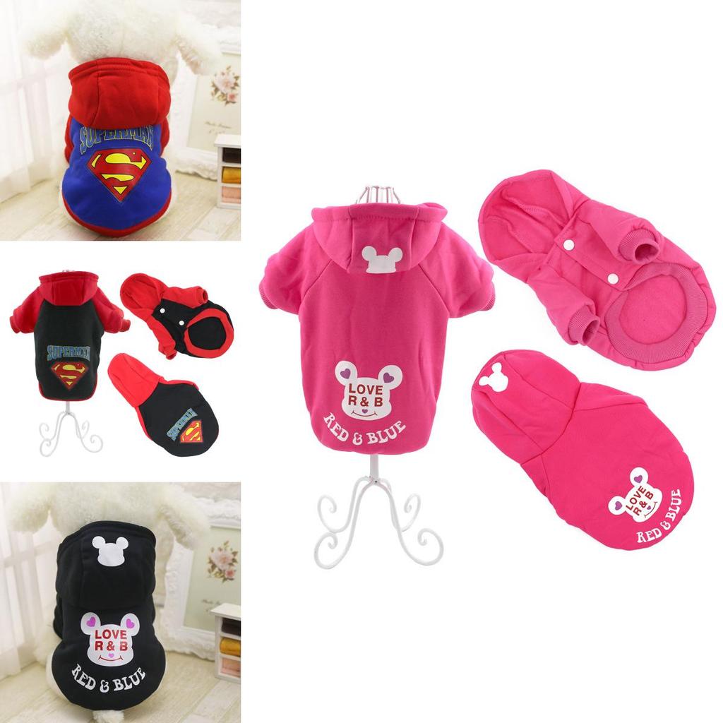 Cozy Superman Dog Clothes Small Pet Hoodie Coat For Winter Protection And Style
