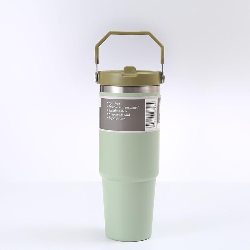 30oz Portable Stainless Steel Double-Walled Car Thermos Cup
