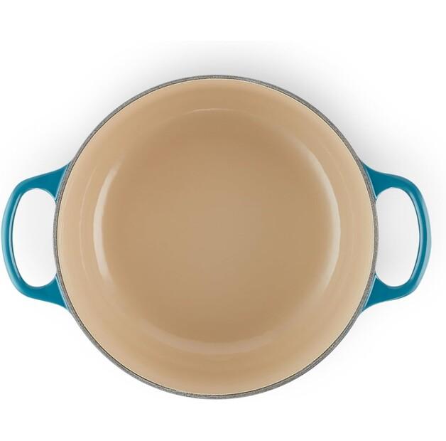 Cast Iron Roaster Le Creuset Signature Round 20 Cm Depth Teal 2.4 L (21177206422430)