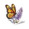 Spring Summer Flowers Window Clings Double Sided Tulip/Rose/Wildflowers in Vase Decals Anti-Collision Glass Door Stickers
