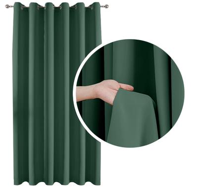 90% Thick Blackout Curtain With Eyelets, Bottle Green, 140X250