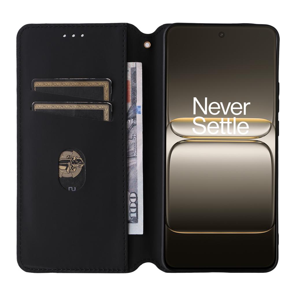 For OnePlus Nord CE5 5G/Ace 5 Racing 5G Case Wallet Rhombus Imprinted Leather Phone Cover
