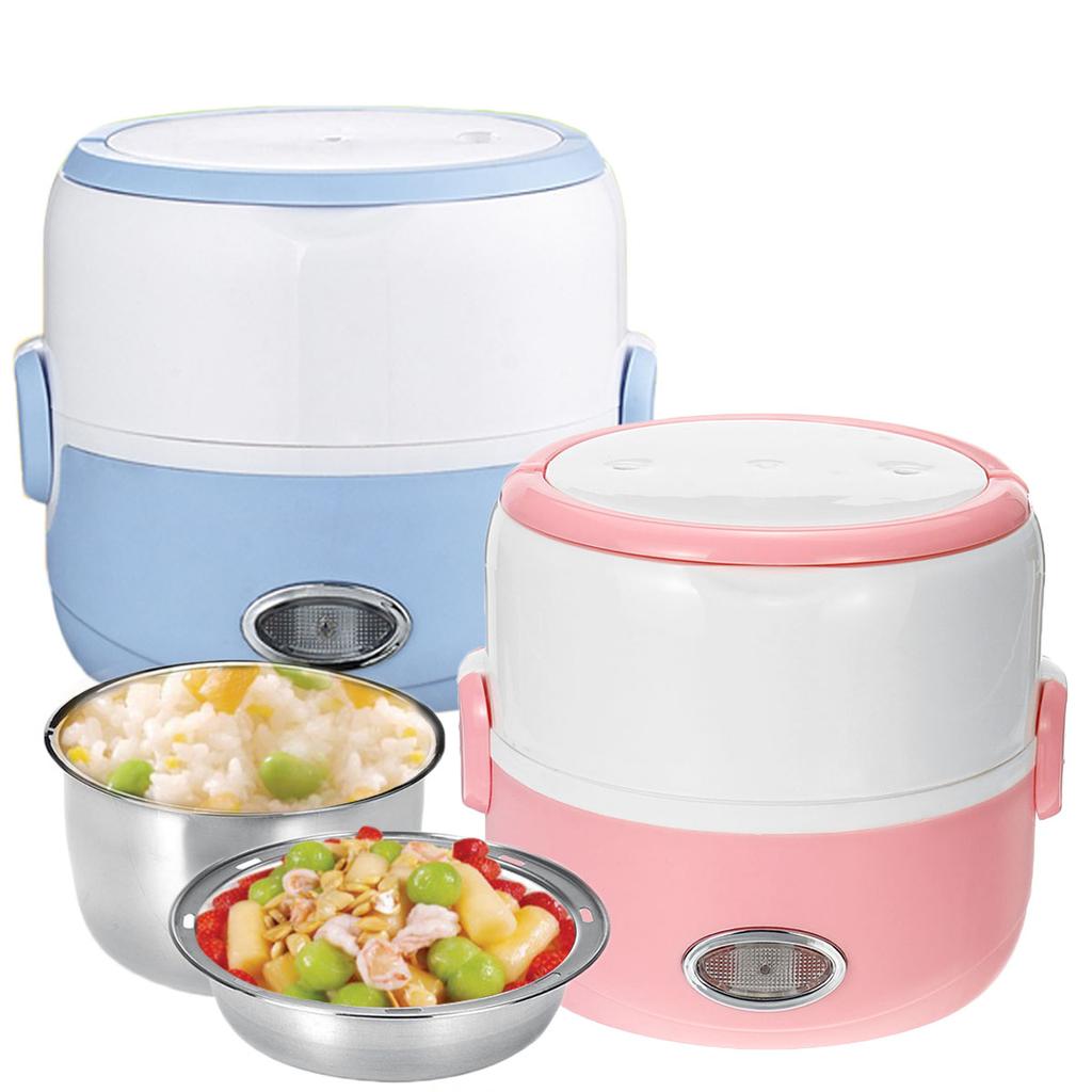Instant Cooking Box Buy 230W 1.3L Electric Heated Lunch Box Bento Boxes 2-Layers Steamer ...