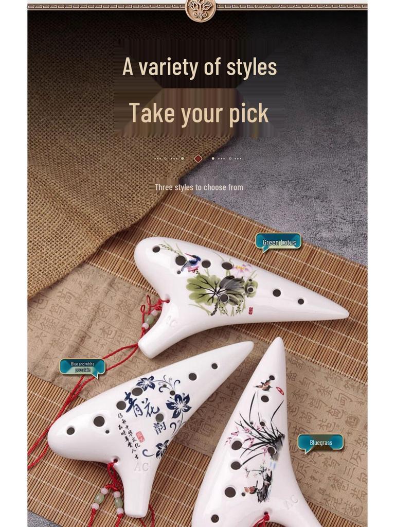 12-håls AC Ocarina: Nybörjare till Avancerad för Studenter