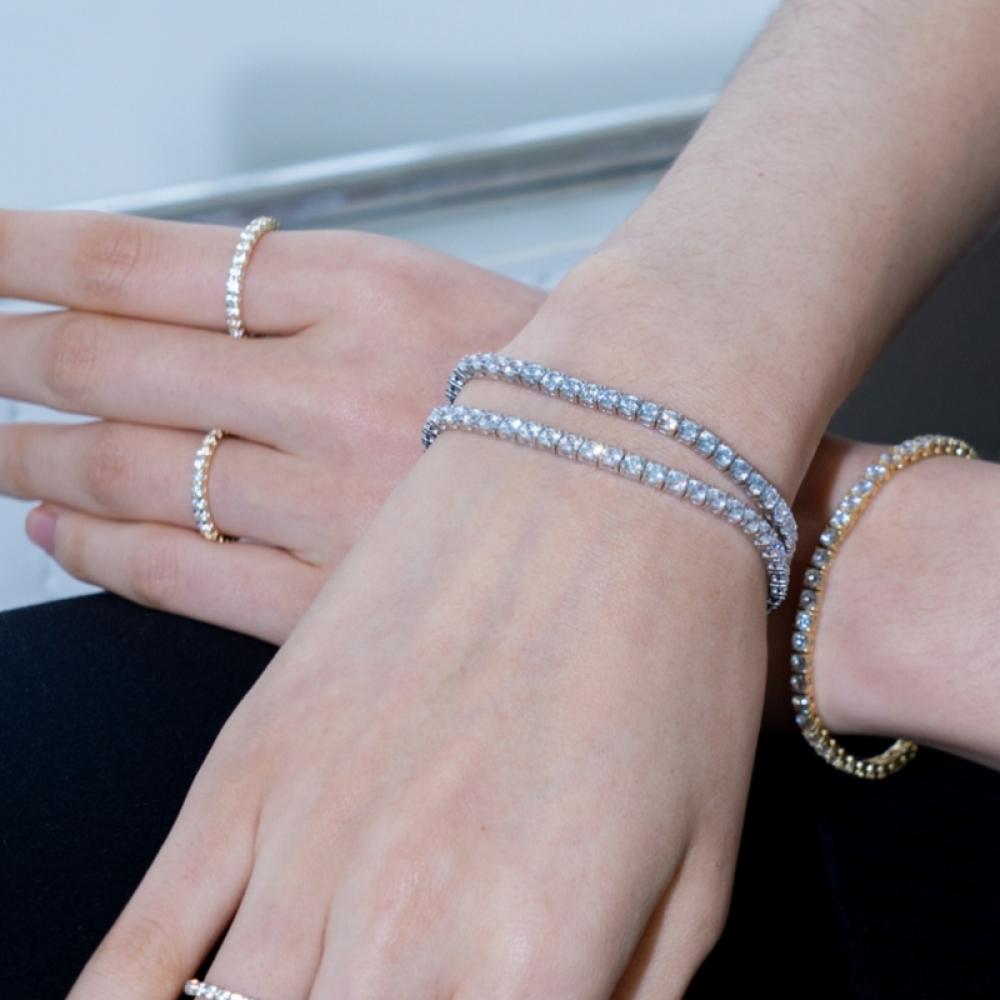 Iceball Ice Tennis Bracelet 4mm  G 
