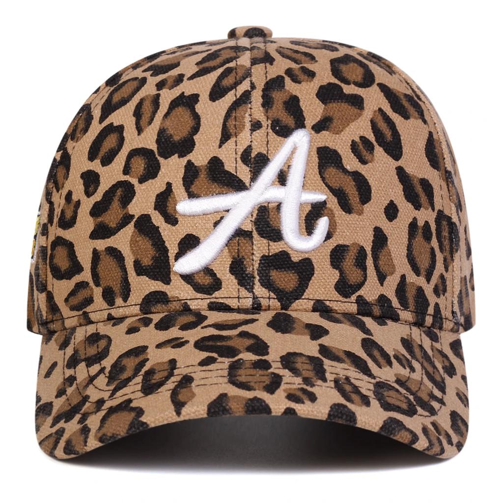Baseball Print Leopard Stitching Stitched Embroidered Alphabet A Neutral Gender Women  Men For Caps Spring And Autumn Outdoor Adjustable Casual