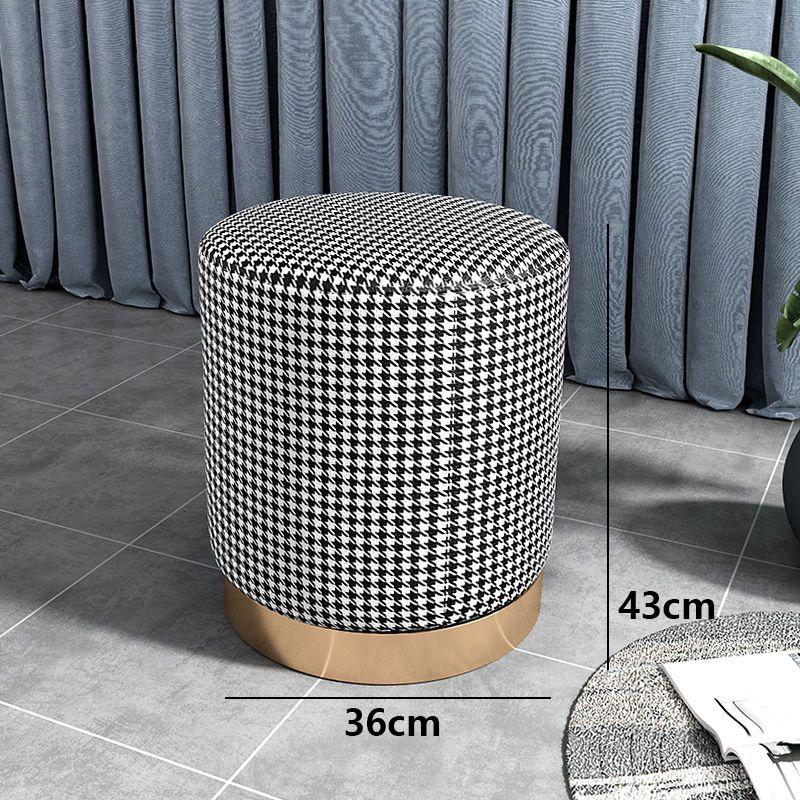 Nordic Stool Luxury Modern Living Room Furniture Ottoman Portable Soft Round Design Stool 1-person Interior Removable Ottoman 35950₽