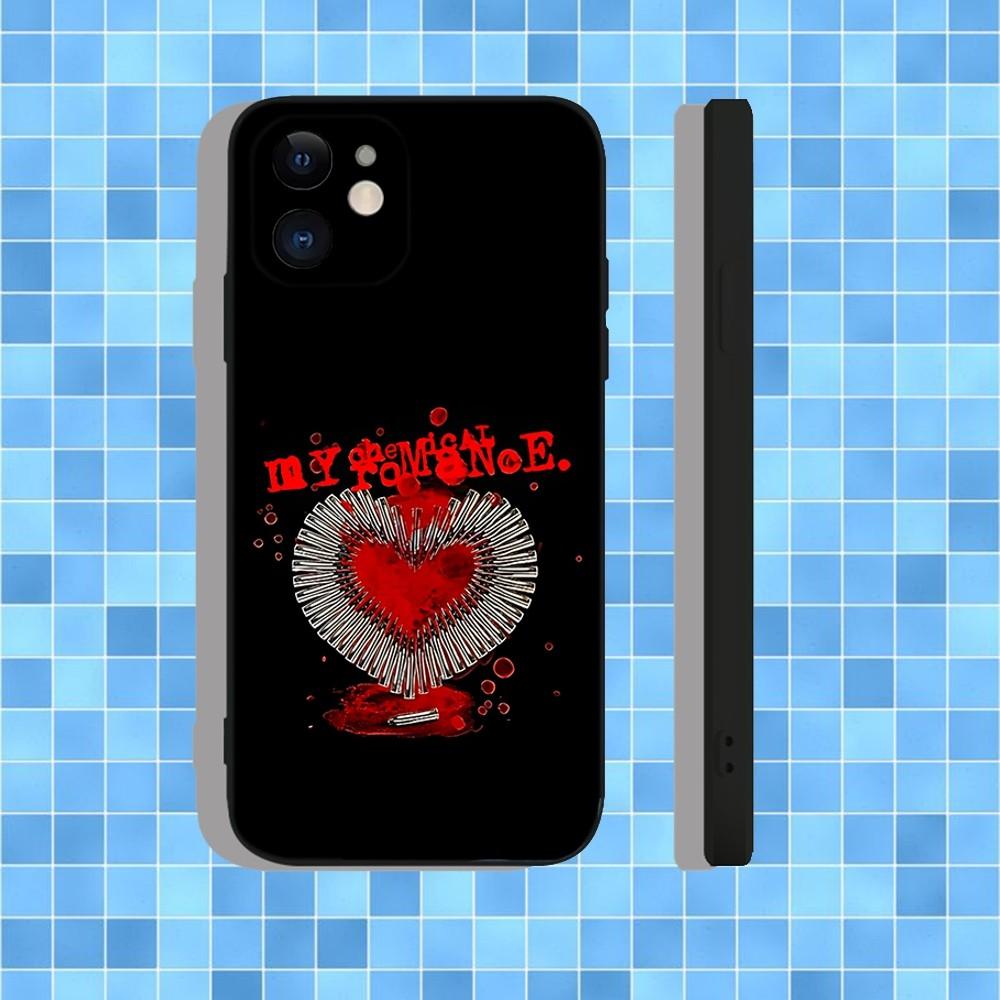My C-Chemical Romance MCR Phone Case For iPhone 16,15,14,13,12,11,Pro,Max,Plus,X,XS,XR,SE,8,7,Mini,Soft Silicone Black Case