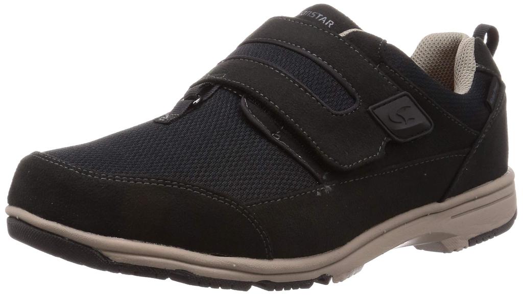 Moonstar Waterproof Walking Wide 4E SPLT Size cm Men's Sneakers, Fit, M194, Black, 25.0
