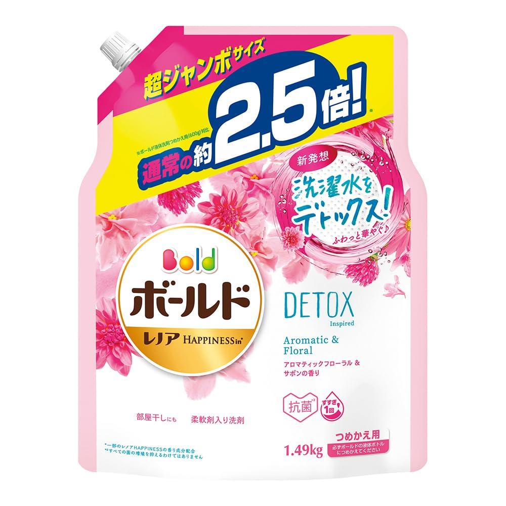 

Bold Liquid Laundry Aromatic Floral Detoxifies Wash Large Capacity 1490g Detergent, Soap, Water, Refill, (Approx. 2.5x Capacity), (1 Bag)