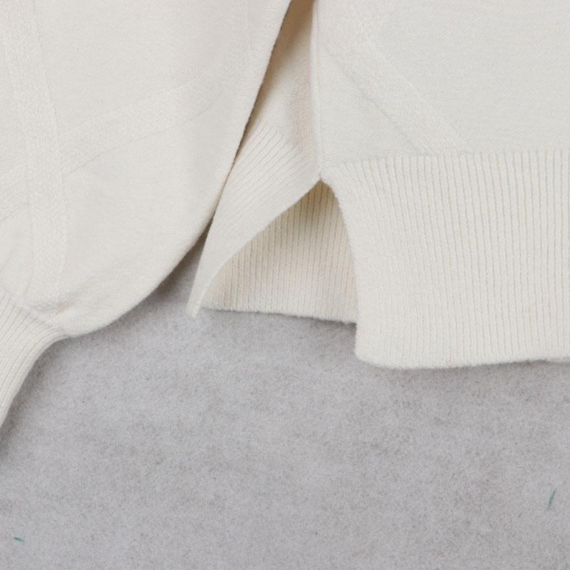 Sunshine House Autumn and Winter Export Fashion E's Middle Round Neck Loose Plus Size Quilted Long Sleeves Sweater Knitwear