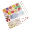 Holzspiellebensmittel-Set Kinder Frühe Bildung Obstspieße Spielzeug Rollenspiel-Zubehör