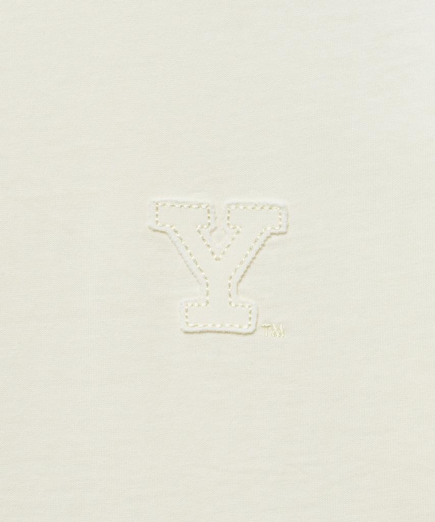 YALE Women'S Crop Applique Short Sleeve T-Shirt_Ivory