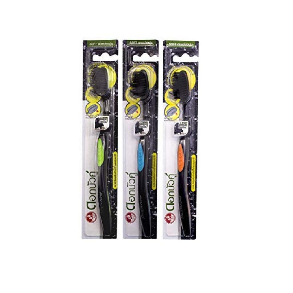 Dok Bua Ku Bamboo Charcoal Toothbrush, Soft, Organic