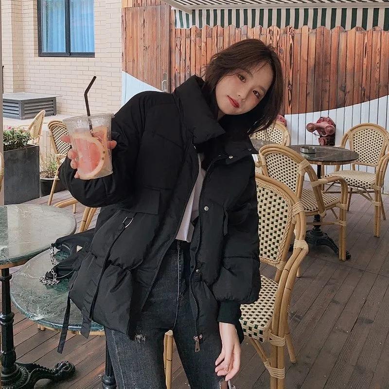 Down Cotton Jacket Female Winter Students Short Paragraph Bread Clothes Cotton Jacket Loose Cotton Coat Coat