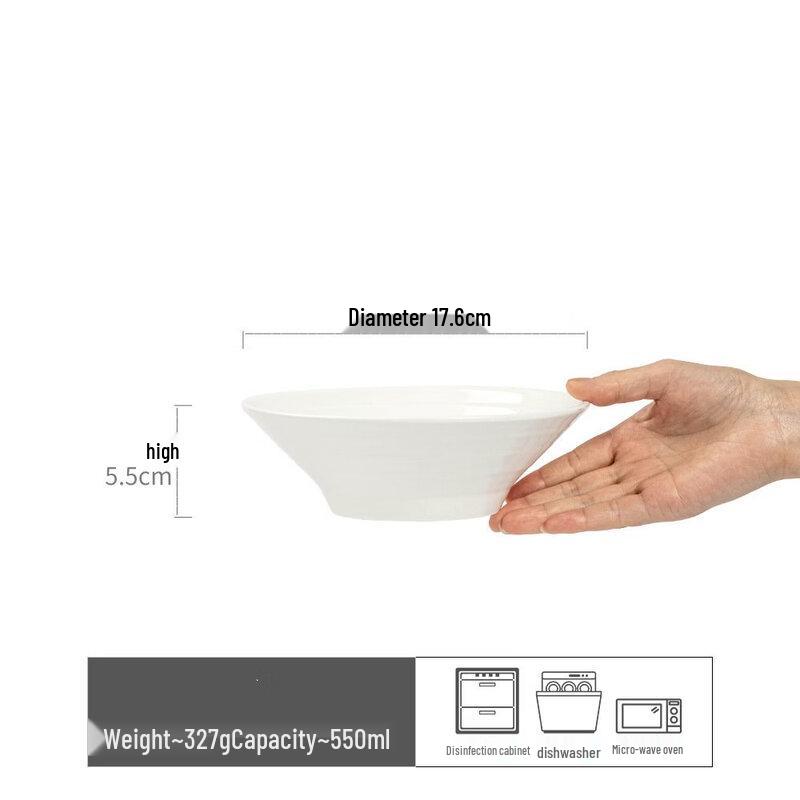 Abay Cream Style Ceramic Pasta & Salad Serving Bowl