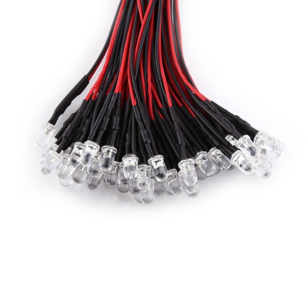 50PCS DC 5-12V LED Diodes White Red Blue Green LED Diode Lights Small LED Lamps  Decorative Lighting