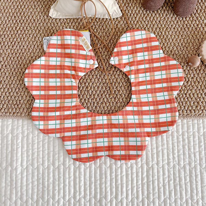 New Korean Style Double-Sided Waterproof Baby Bib - Soft Cotton Drool Bib for Infants (0-2 Years)