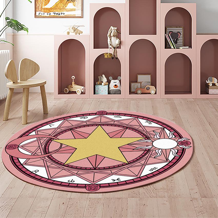 

3D Circular Carpet Floor Mat Computer Swivel Chair Mat Hanging Basket Carpet 3D Printed Carpet 60cm diameter