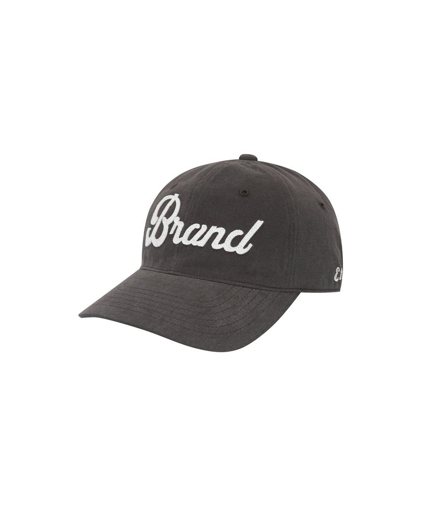 Beleudeunua Washed Cotton Embroidered Ball Cap (Brown)