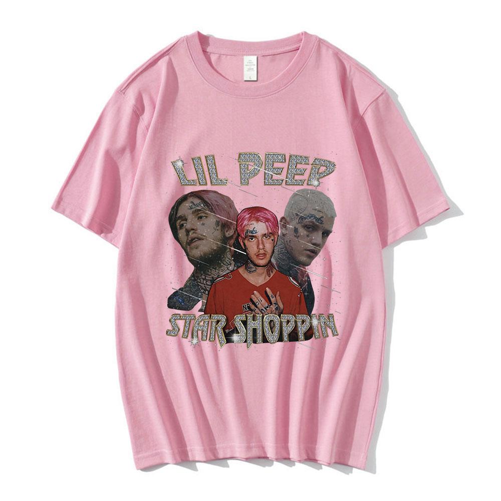 Rapper Lil Peep Graphic Tshirt Unisex Women Fashion Vintage Hip Hop T Shirt Couples Casual Cotton Oversized Short Sleeve TShirts
