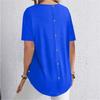 Spring Summer Solid Color T-shirt Loose Elegant Back Button Fashion Shirt