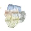 Japanese Style Mid-Waist Ice Silk Lace-Edge Women's Underwear - Antibacterial Cotton Crotch, Comfortable, Breathable, Thin Briefs