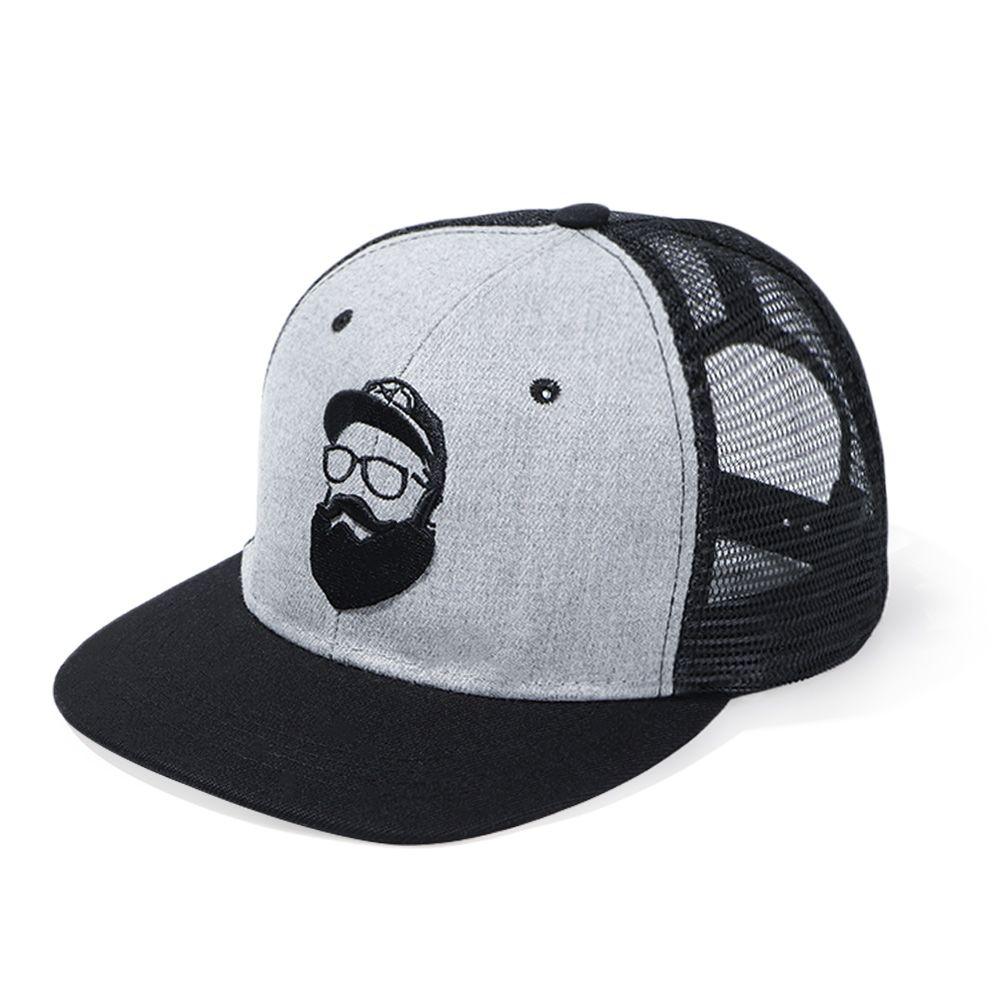 Adjustable Outdoor Sports Sunbonnet Baseball Cap Beard Old Man Embroidery Hip Hop Hats Mesh Caps
