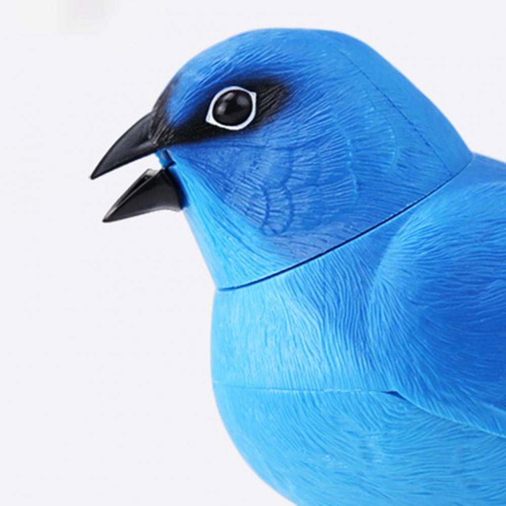 Electric Simulation Bird Toy With 3 Standing Base Sound Motion Simulation Bird Interactive Toy Movable Mouth Head Fake Bird Toy
