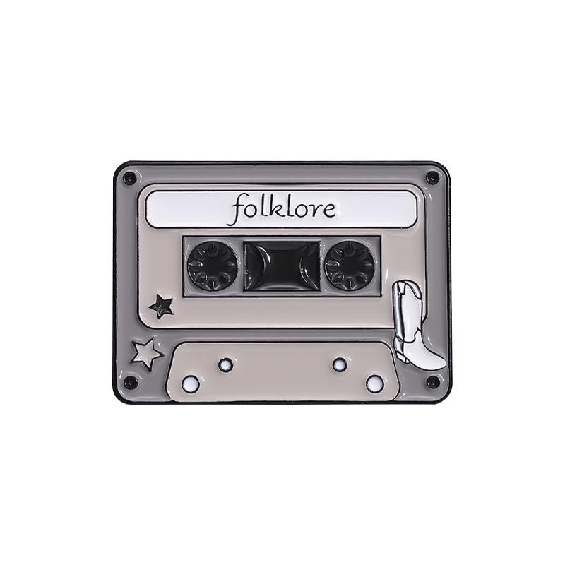 Retro-Kassetten-Metallbrosche - Musik-Thema Legierungsabzeichen Pin
