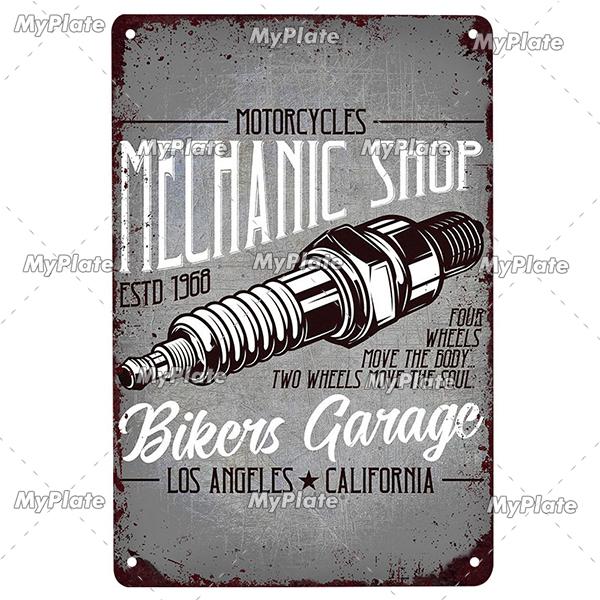 Motorrad Metall Zeichen Vintage Plaque Zinn Zeichen Wand Dekor Für Garage Club Platte Handwerk Fahrt Biker Poster Hot Rod