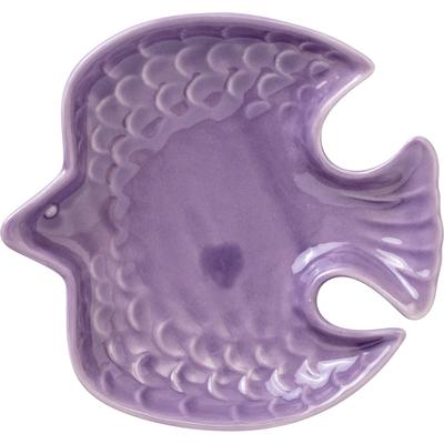 Minoru Touki Mino Ware Dinky 120 Tri-shaped Plate Lavender