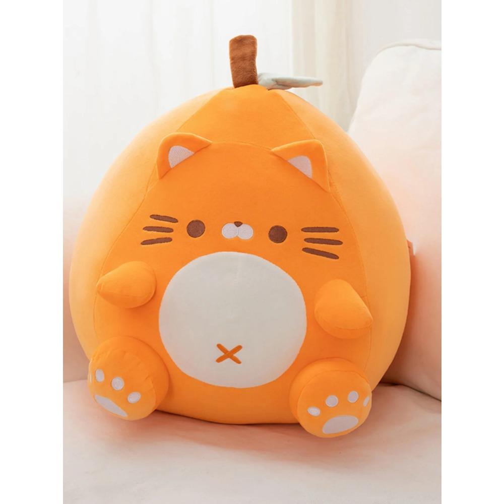 

Пухлый рыжий кот пончик мягкая игрушка детский подарок успокаивающая для сна подарок на день рождения фруктовая кошка подушка милая декоративная кукла 23cm