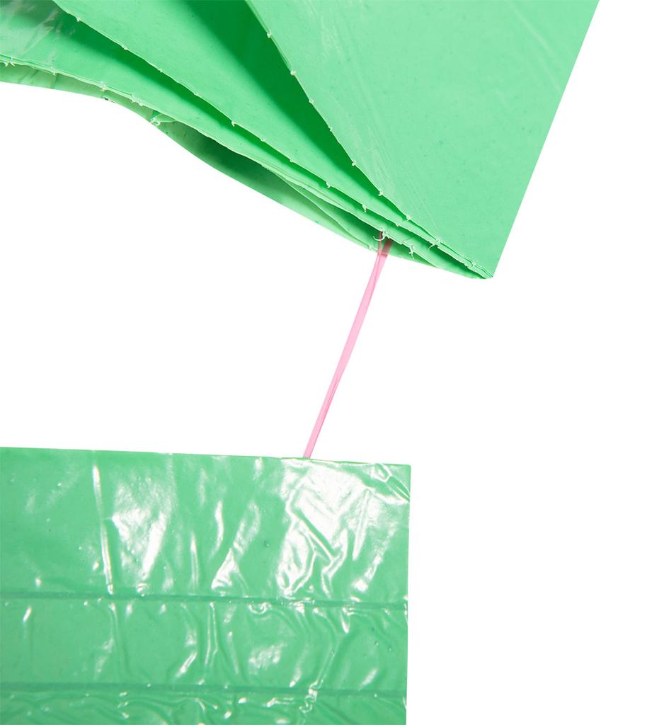 Waste Bags 60 L, Green with Tape, 35 Mic, 10 Pcs.