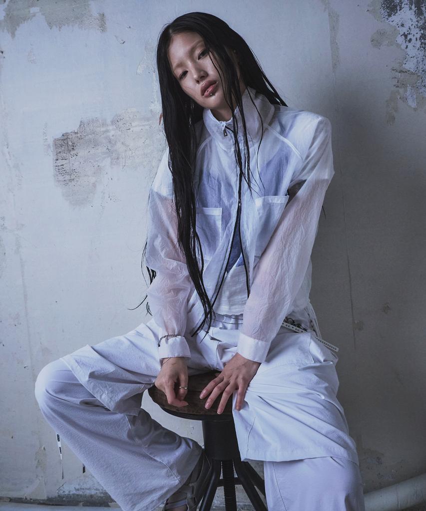 Kruxh Two-Way Zip-Up Air Shirt Cloud White