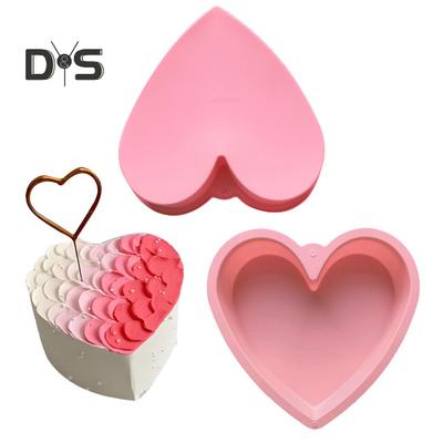 Kuchenform in Herzform, antihaftbeschichtet, Silikon, zum Backen von Eis, Pudding, Mousse, Gelee, Schokolade, leicht zu lösende Backform für Valentinstag und Hochzeiten