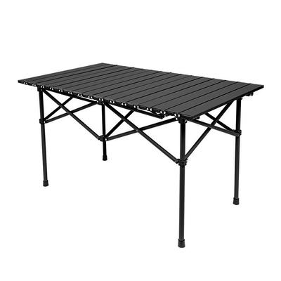 GFUN Outdoor Folding 100kg Load Foldable Roll for with Storage Black Table, Lightweight, Compact, Capacity, Table, Camping, BBQ, Hiking, Picnics, Bag,
