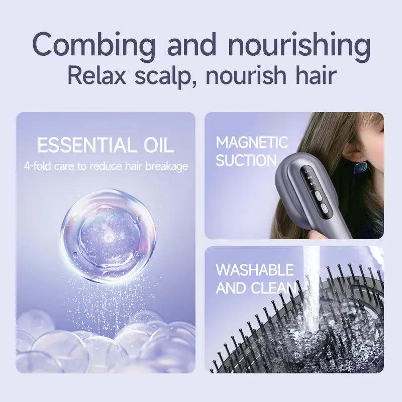 Xiaomi New Convenient Electric Intelligent Head Massage Comb Head Oil Care Misting Hair Red Light on Medicine Comb