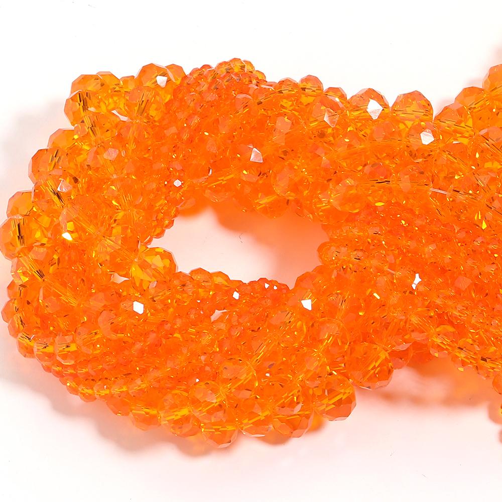 3/4/6/8/10mm Clear Color Faceted Crystal Rondelle Glass Beads Loose Spacer Abacus Beads For Jewelry Making DIY Bracelet Necklace