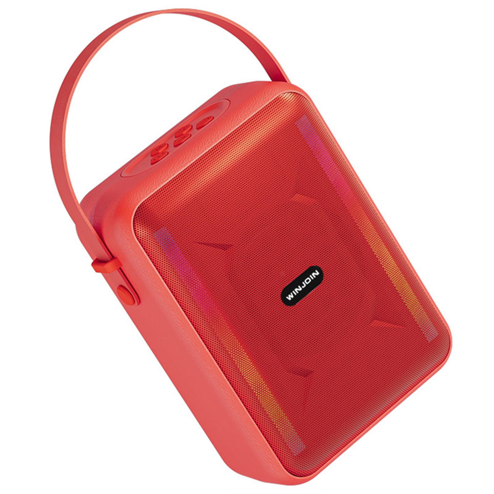 

WINJOIN WJ-B88 Portable Rechargeable Bluetooth-compatible Speaker FM Radio RGB Light Wireless Music Subwoofer Red