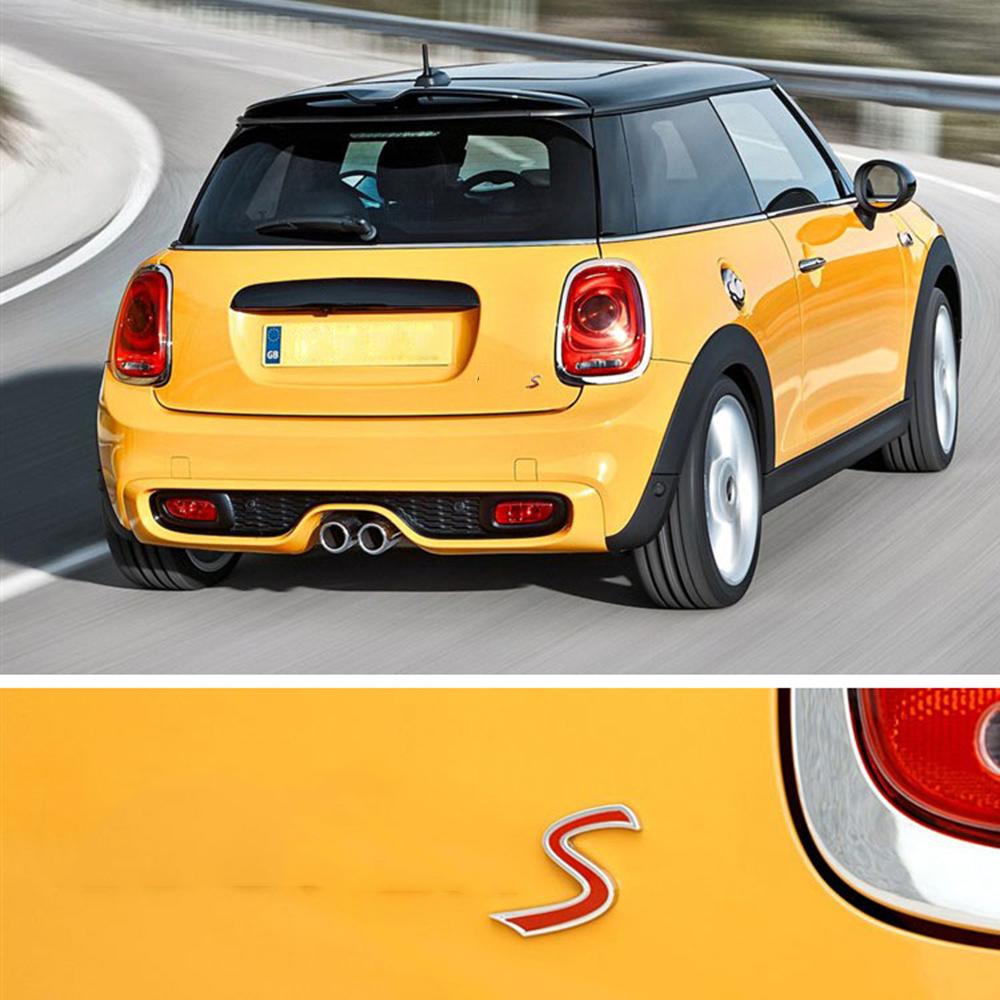 Adesivi Emblema Lettere 3D S per Auto JXNJX44 Distintivo Griglia Per Mini Cooper S R50 R53 R55 R56 R60 R61 F54 F55 F56 F60 Countryman Accessori