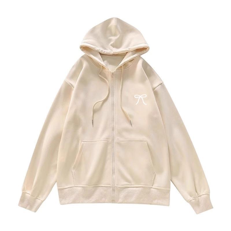 Vínový svetr na zip s kapucí pro ženy na podzim a zimu Nový volný ležérní top bunda