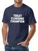 Unisexs TShirt Funny Toilet Clogging Champion Meme Oversized Y2k Unisex Cotton Tee Vintage Harajuku Unisex Humorous Short Sleeve