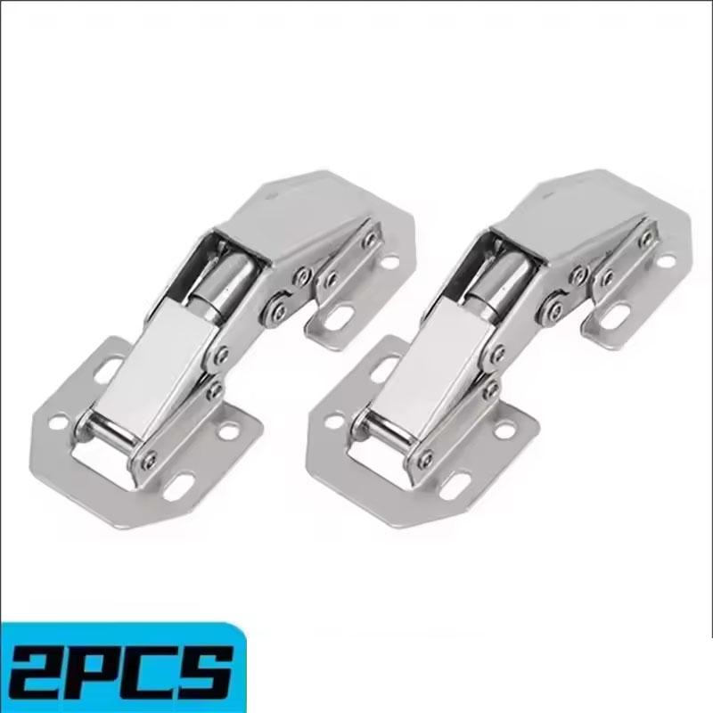 2/4/10PCS 90 Degree Cabinet Hinges No-Drilling HoleHydraulic Buffer Hinge Kitchen Cabinet Cupboard Hinges Furniture Hardware