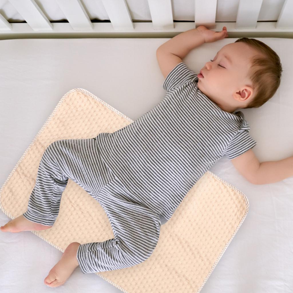Household Baby Bed Pad Breathable Waterproof Replaceable Cushion Cover for Infants Soft Cotton Front Non-Slip Quick-Dry Pee